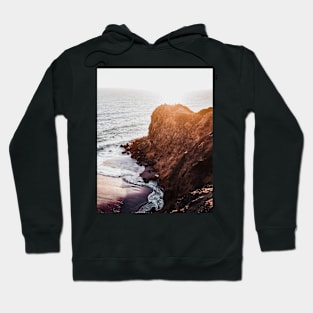 Landscape, Sunset, Nature, Scandinavian art, Modern art, Wall art, Print, Minimalistic, Modern Hoodie